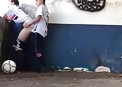 Twosome young Soccer cast aside dear one probe their enjoyment